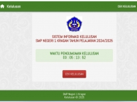 Pengumuman kelulusan siswa kelas IX SMP Negeri 1 Kragan Tahun Ajaran 2024/2025