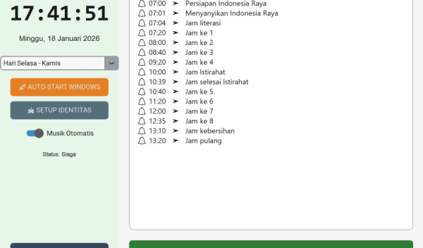 Smart Bell System: Transformasi Digital Manajemen Waktu Sekolah Berbasis Python Inovasi Team IT SMP Negeri 1 Kragan